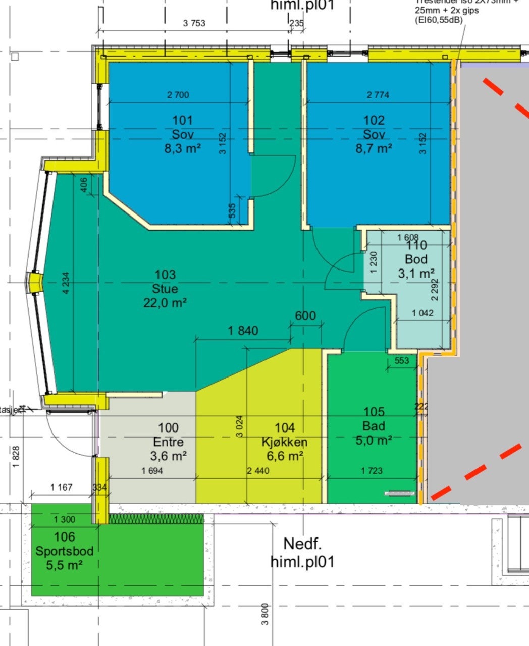 Plantegning Galleribilde