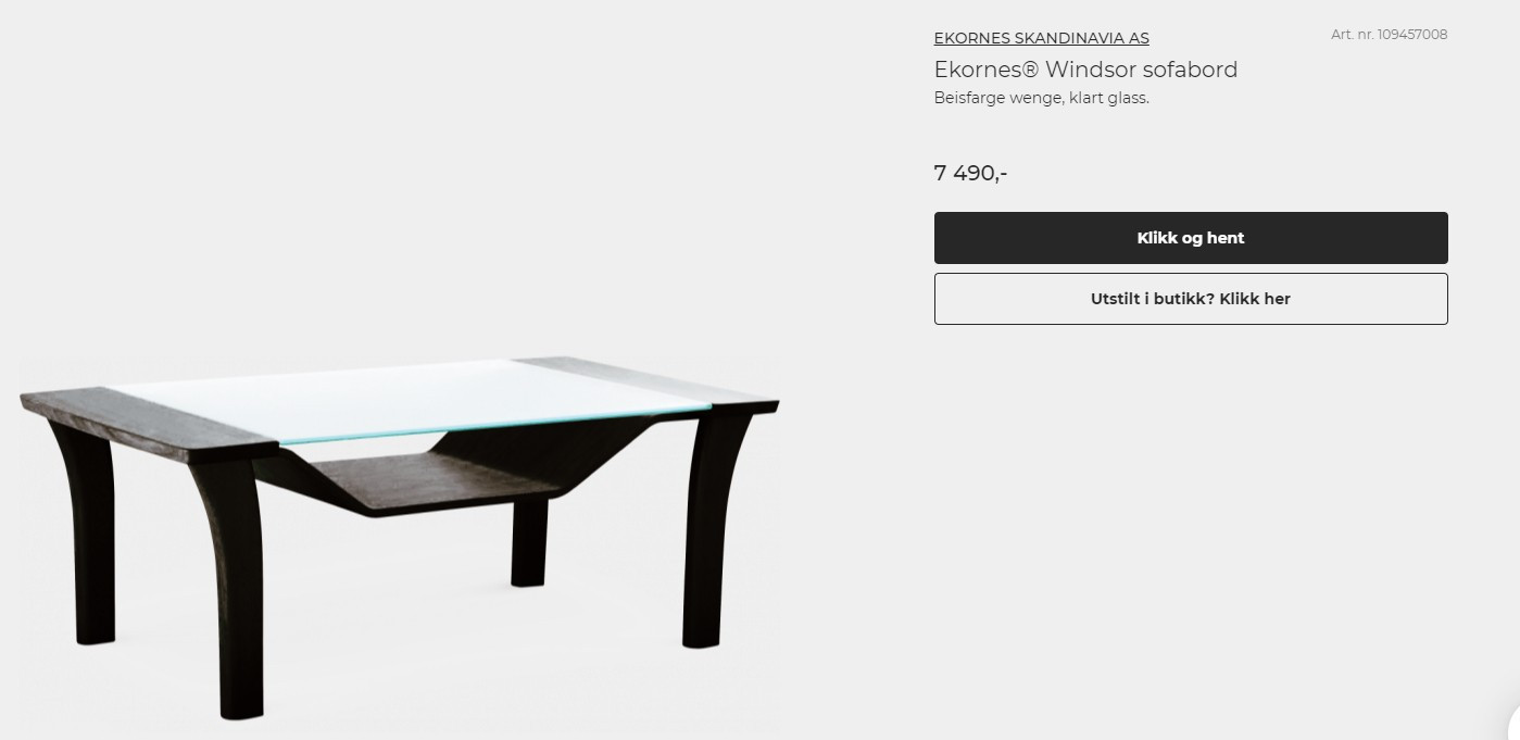 Windsor sofabord | FINN.no Ekornes® Windsor sofabord