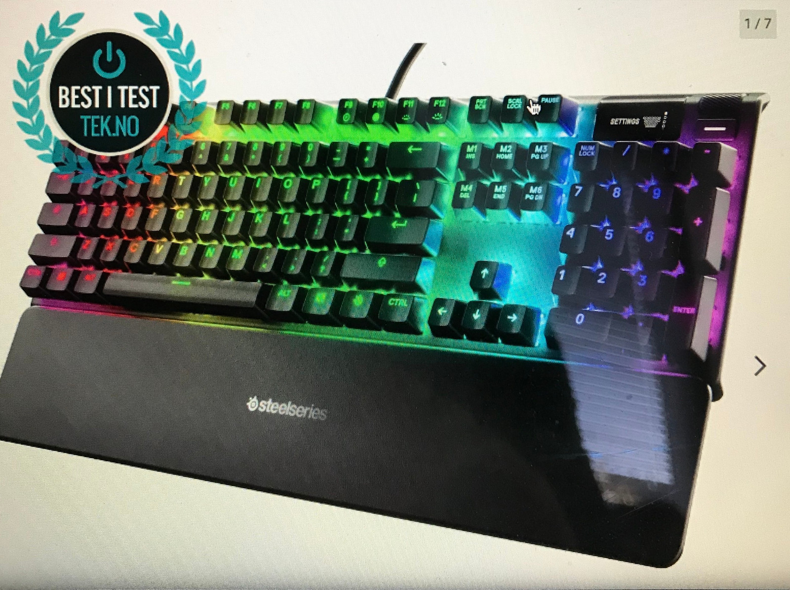 Gaming tastatur SteelSeries Apex PRO TKL selges til god pris Roccat Arvo Test Tek.no