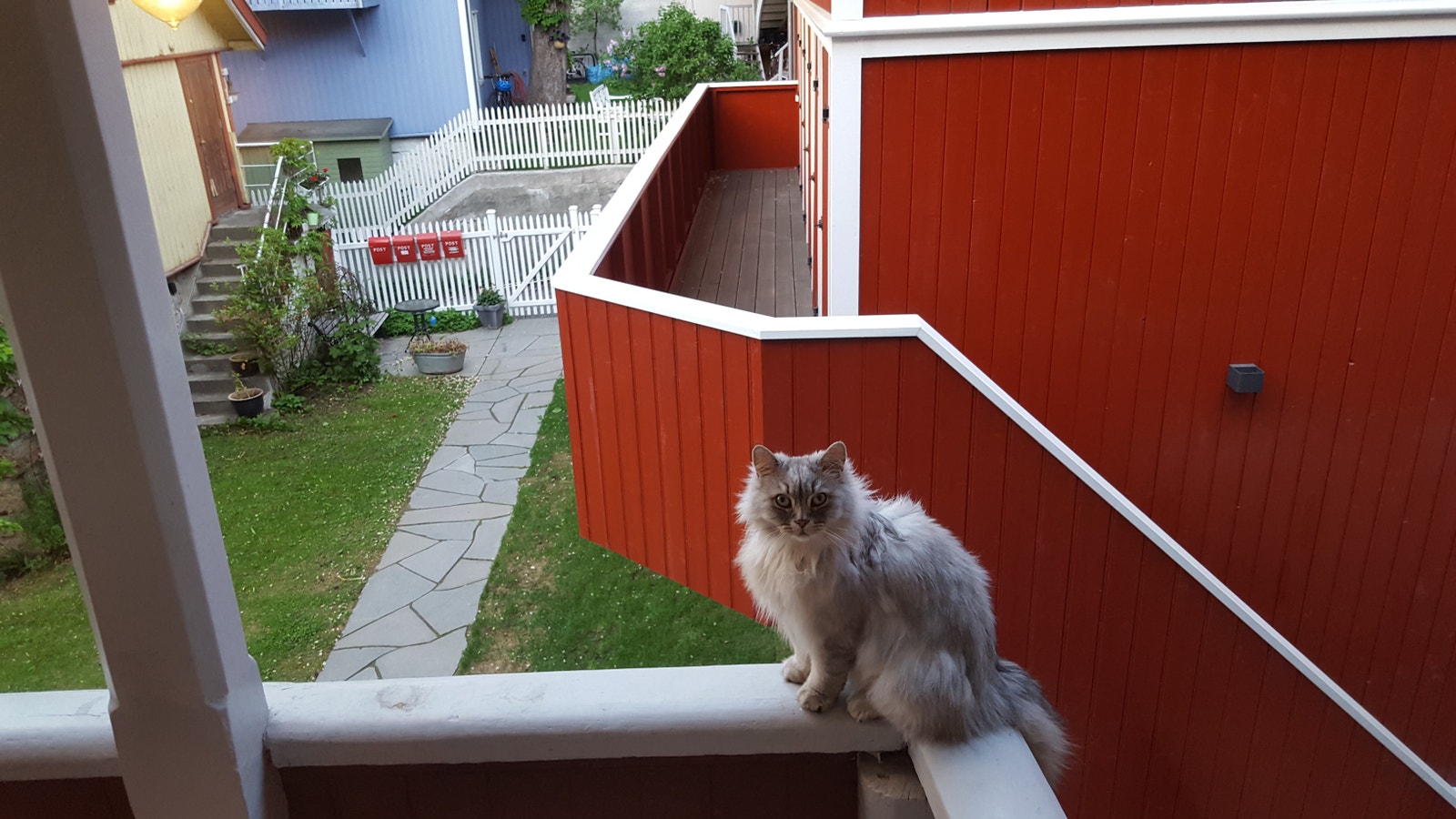 Balkong og hage Galleribilde