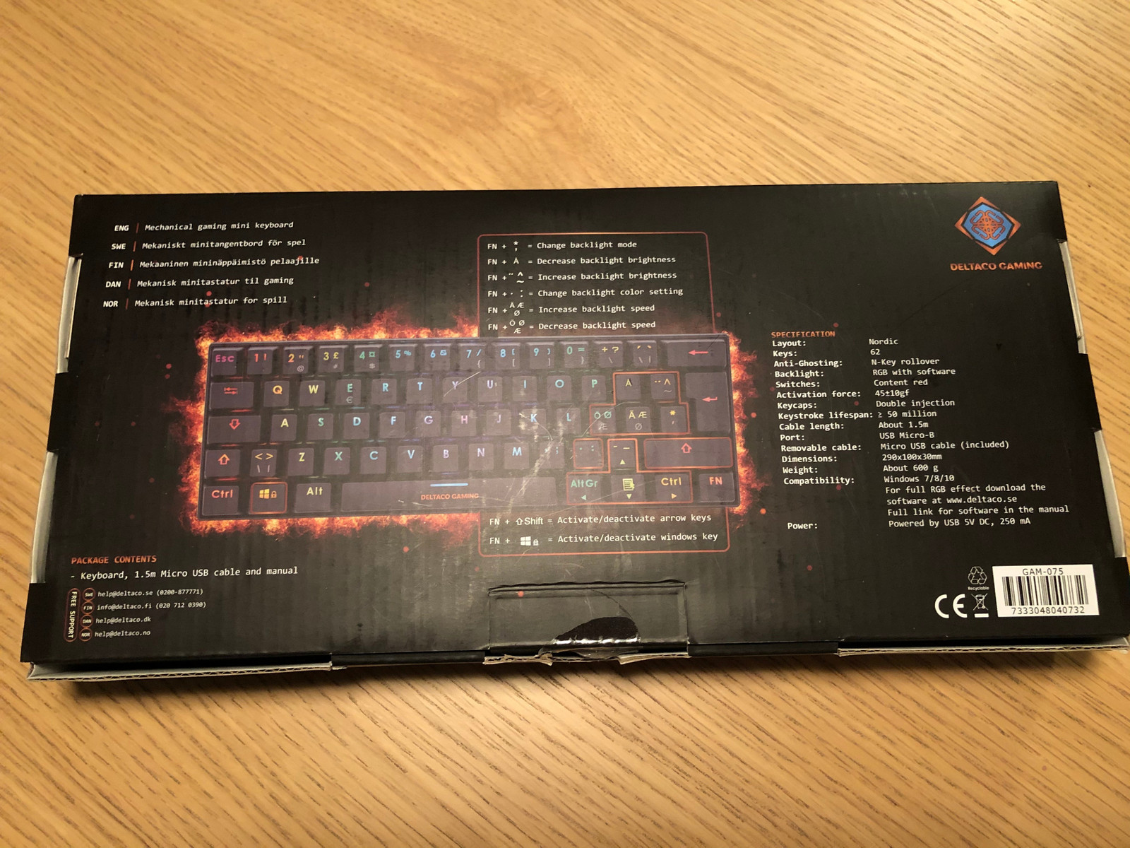 DELTACO GAMING Compact RGB Mekaniskt Tastatur | FINN.no Deltaco Gaming Mekanisk tastatur mRGB | FINN.no