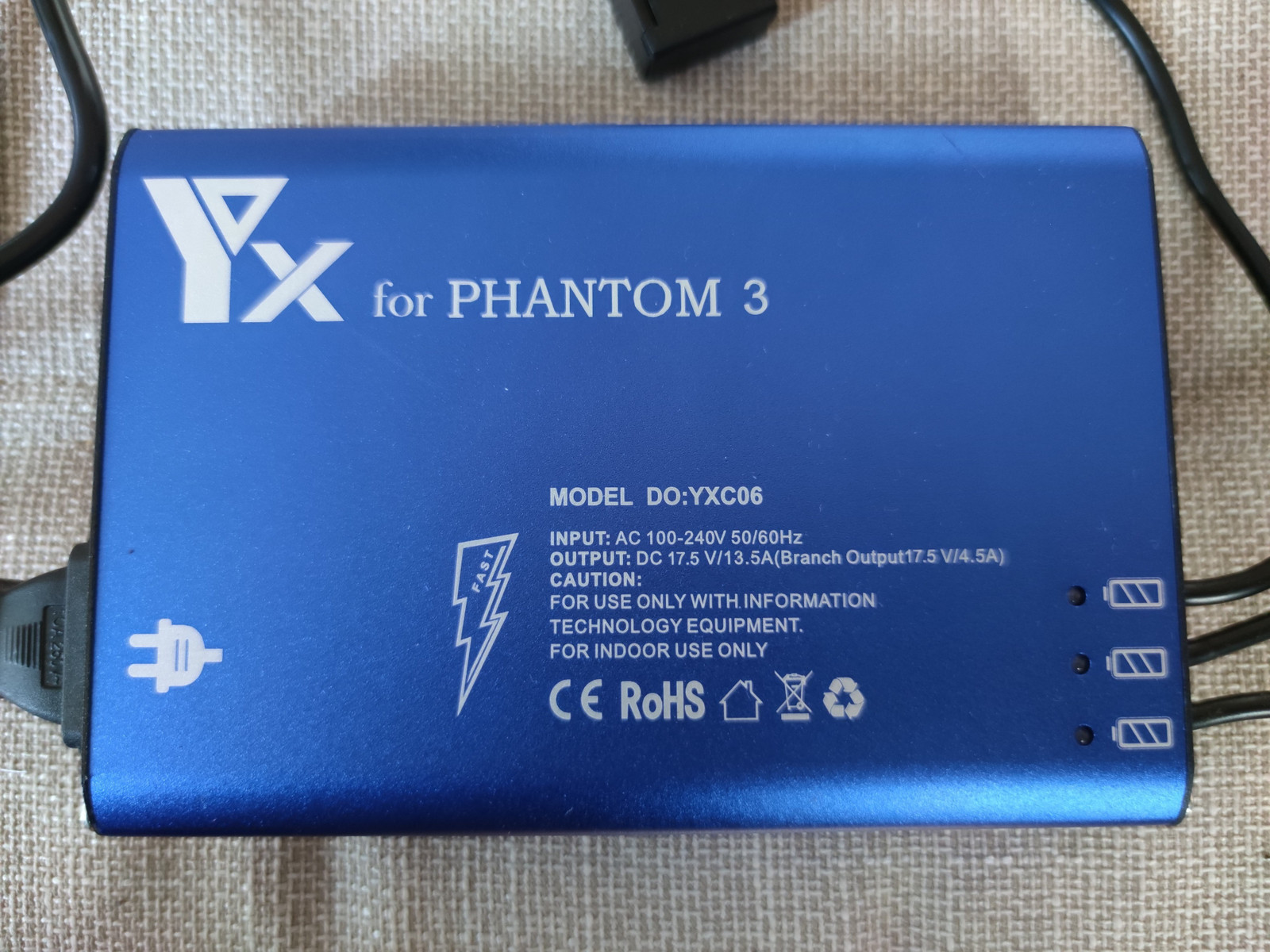 DJI Phantom 3 Batteri, Lader + et sett nesten ubrukte YX 5 i 1 lader for DJI Mavic Pro | FINN.no