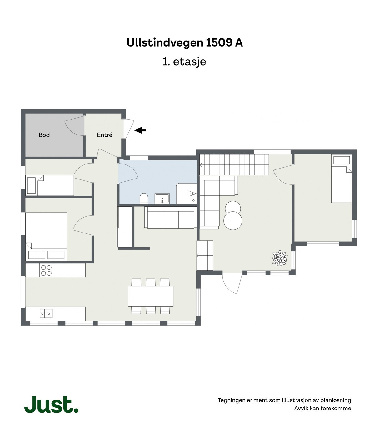 Plantegning 1.etg