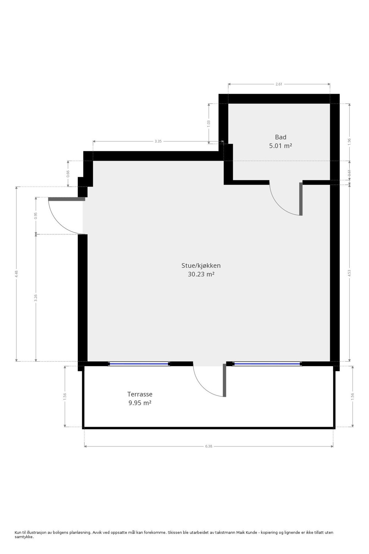 Hovseterveien 82A - 1. Etasje - Plantegning. Galleribilde
