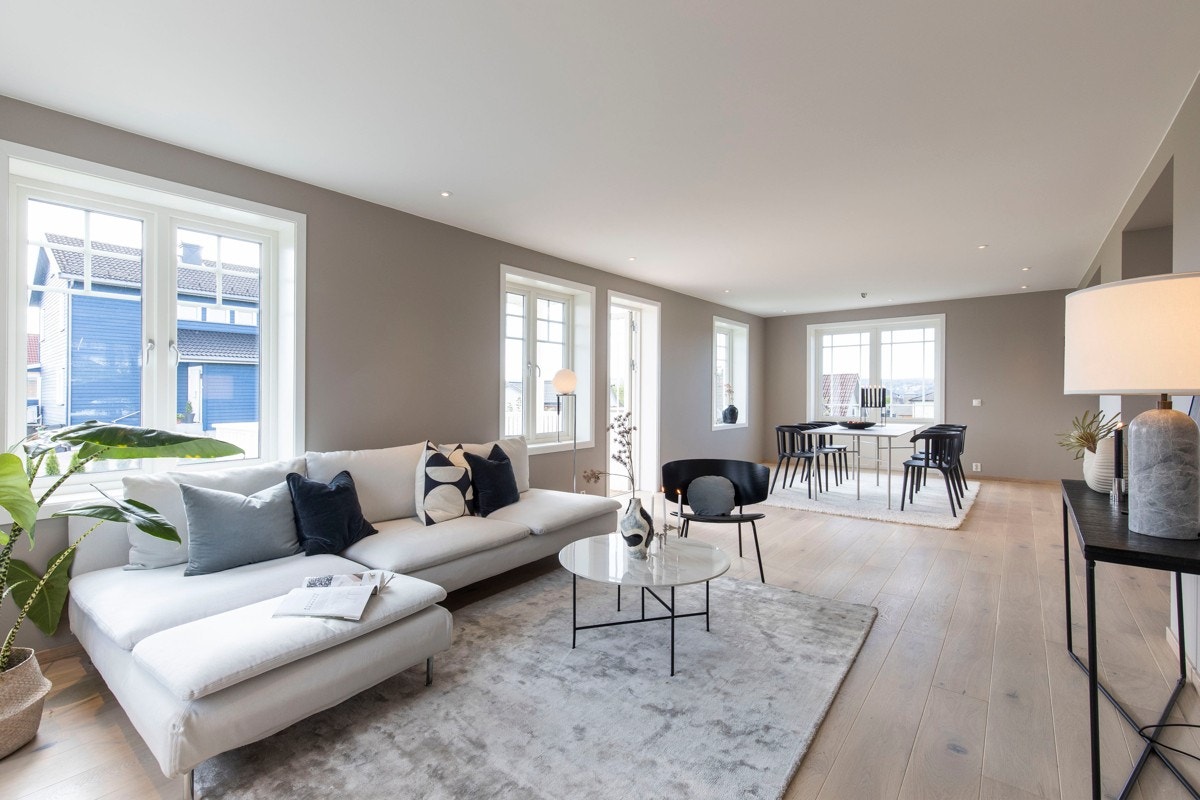 Delikat og innbydende stue Galleribilde