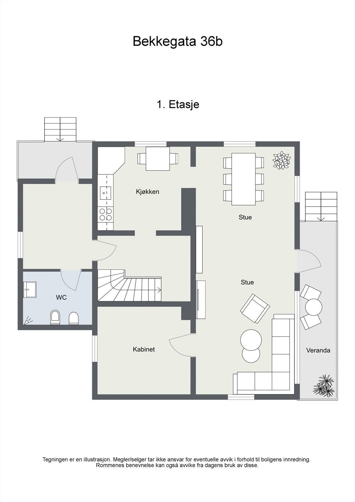 Bekkegata 36b - 2D - 1. Etasje Galleribilde