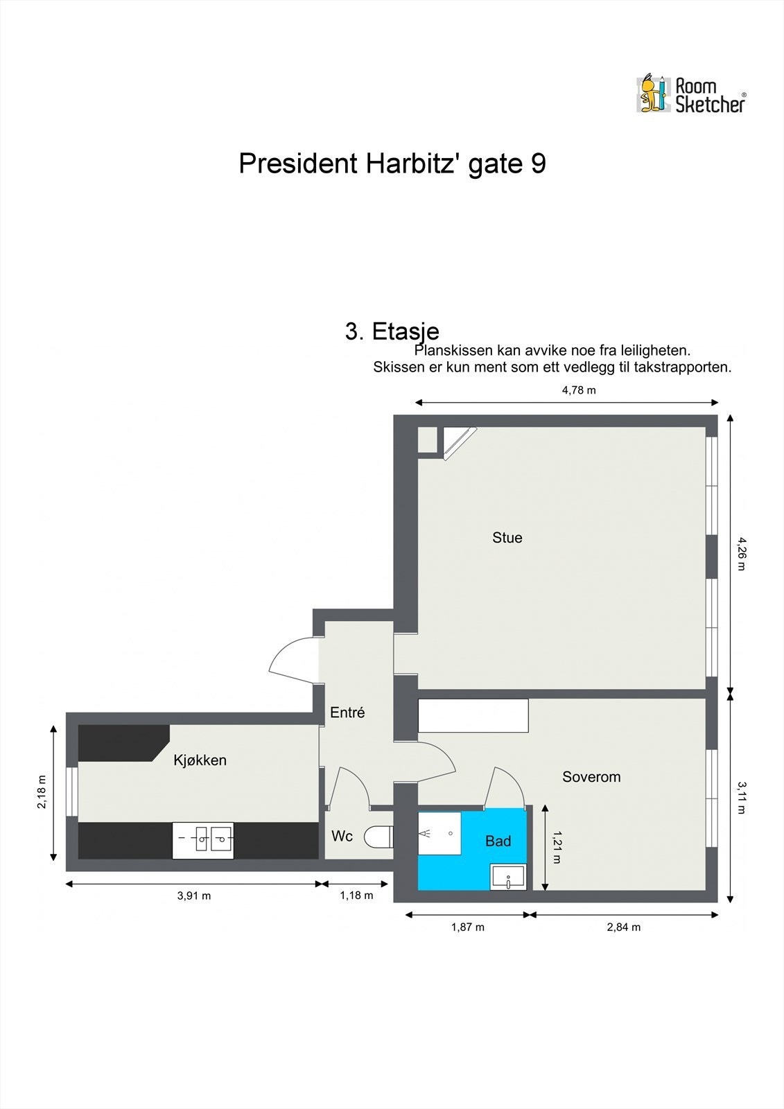 Plantegning 3. etasje. Galleribilde