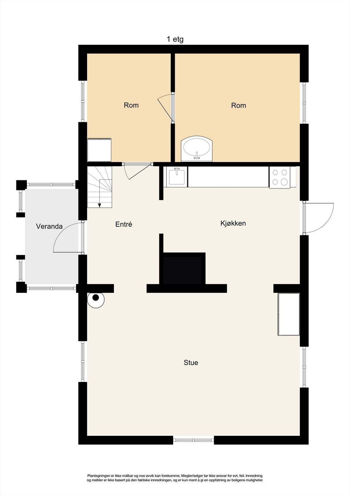 Plantegning 1. etasje. Galleribilde