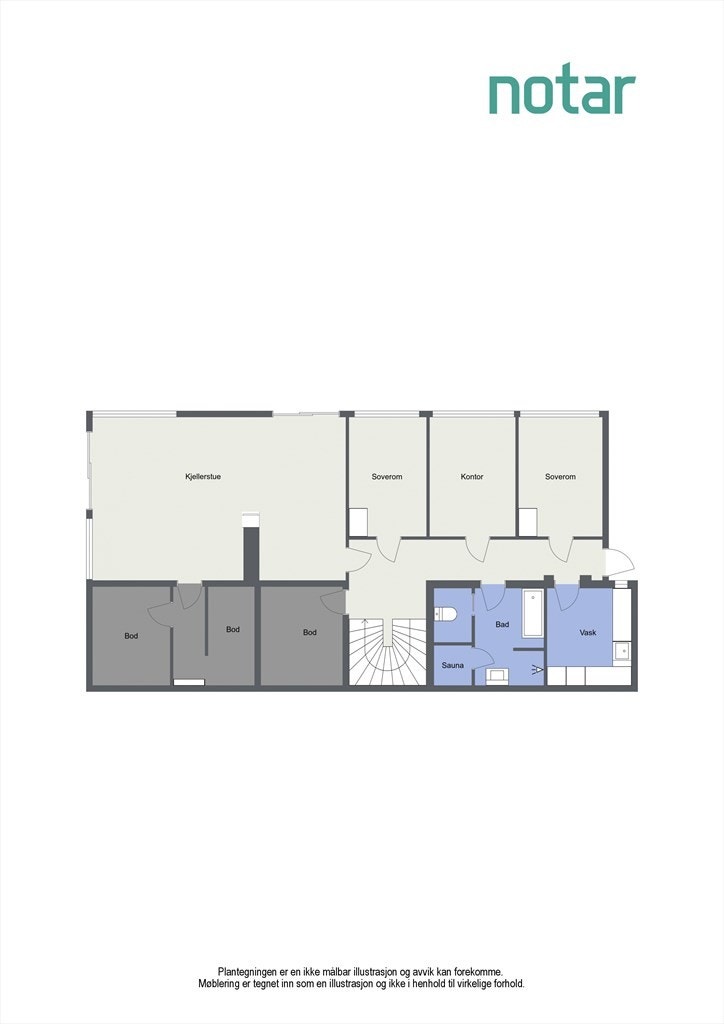 Plantegning underetasje Galleribilde