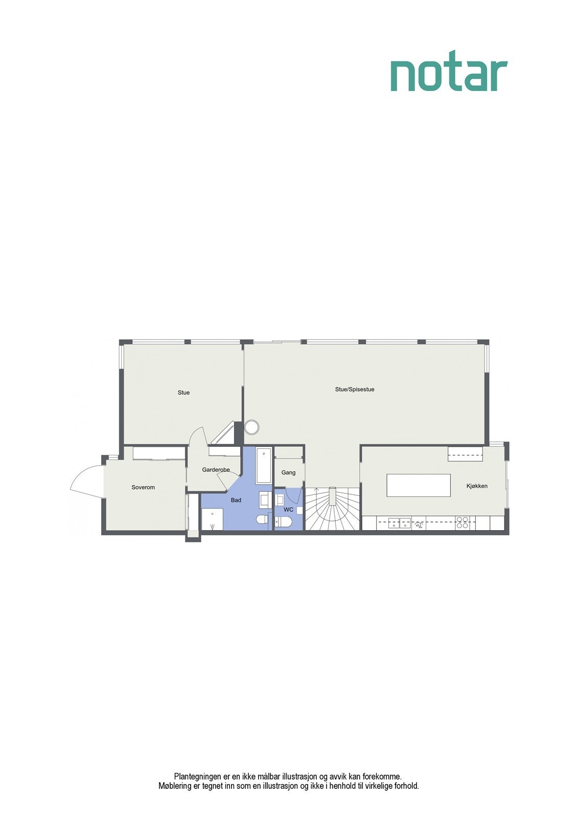 Plantegning 1. etasje Galleribilde