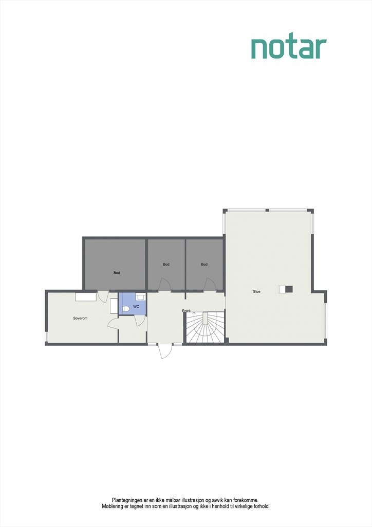 Plantegning loftetasje Galleribilde