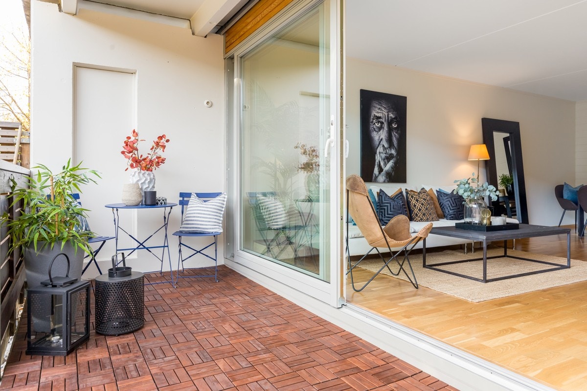 Balkong og stue Galleribilde