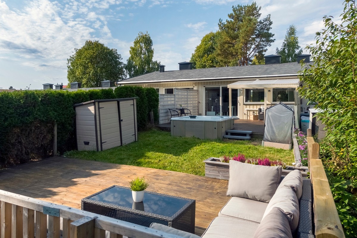 Den ytterste terrassen måler 24 kvm. Galleribilde