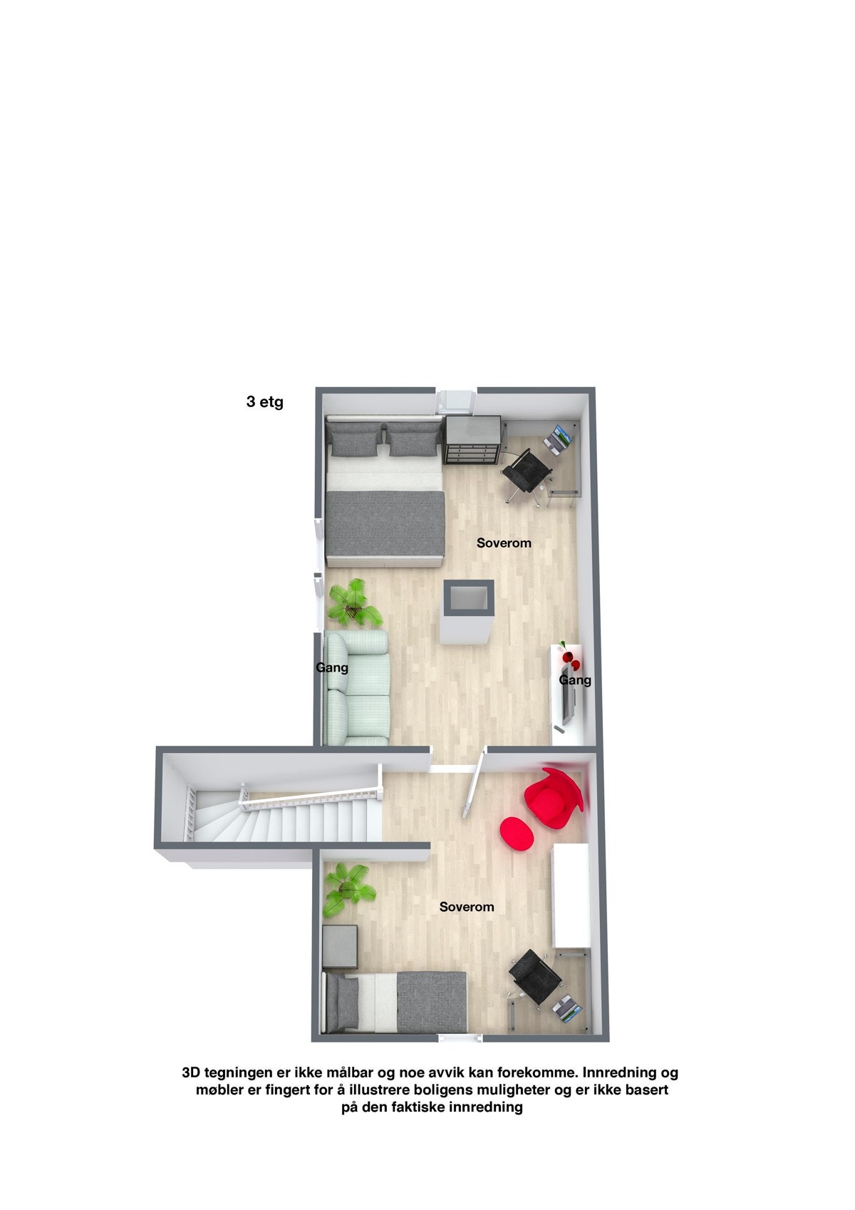 Plantegning 3. etg Galleribilde
