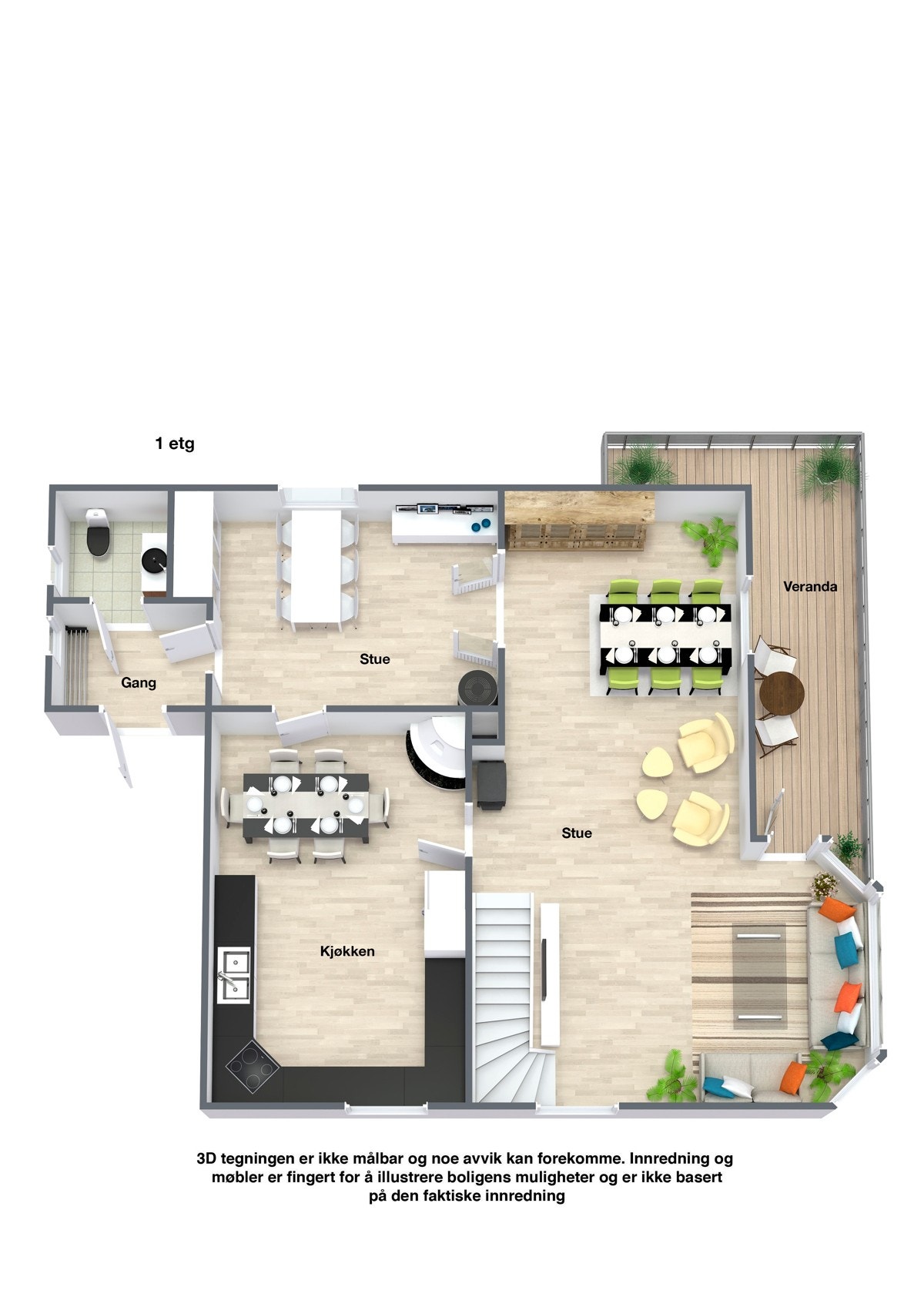 Plantegning 1. etasjen Galleribilde