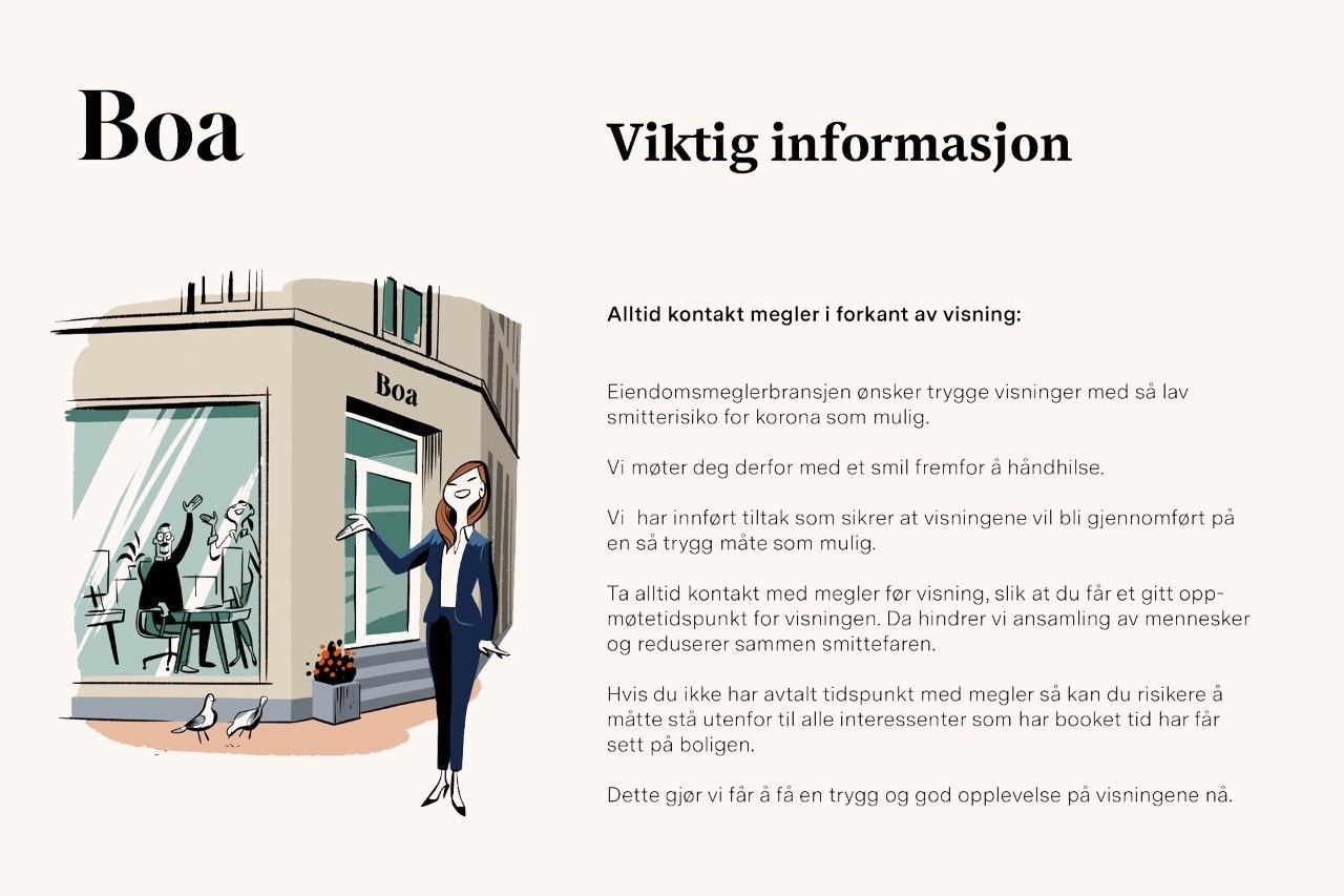 Viktig informasjon vedr. visninger. Galleribilde