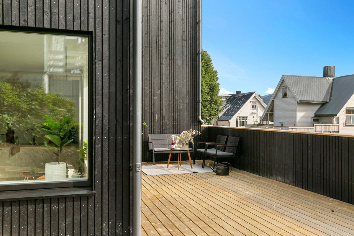 Terrassen kan skilte med gode solforhold