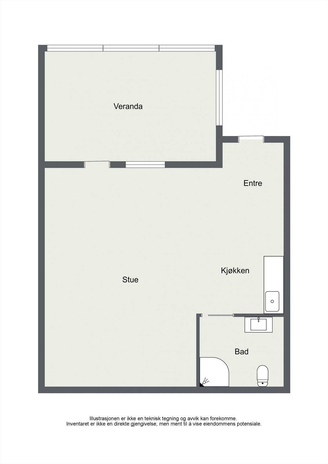 Floorplan letterhead - Nansenveien 14 - Level 1 - 2D Floor Plan Galleribilde
