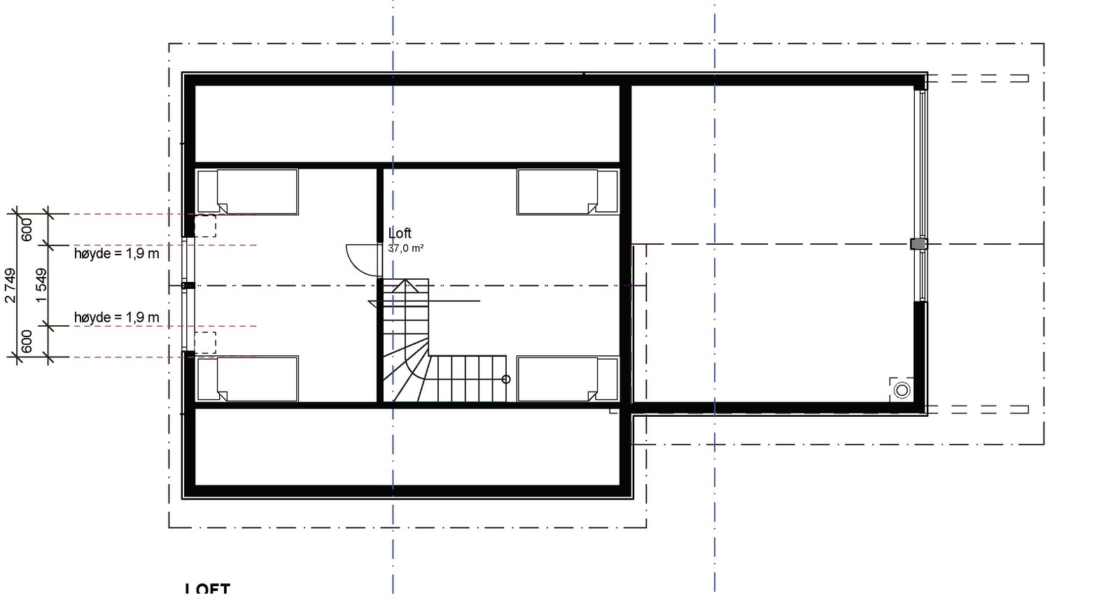 PLantegning 2. etg Galleribilde
