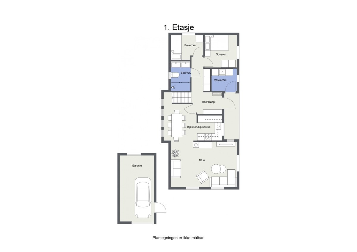 Veiledende planskisse Galleribilde