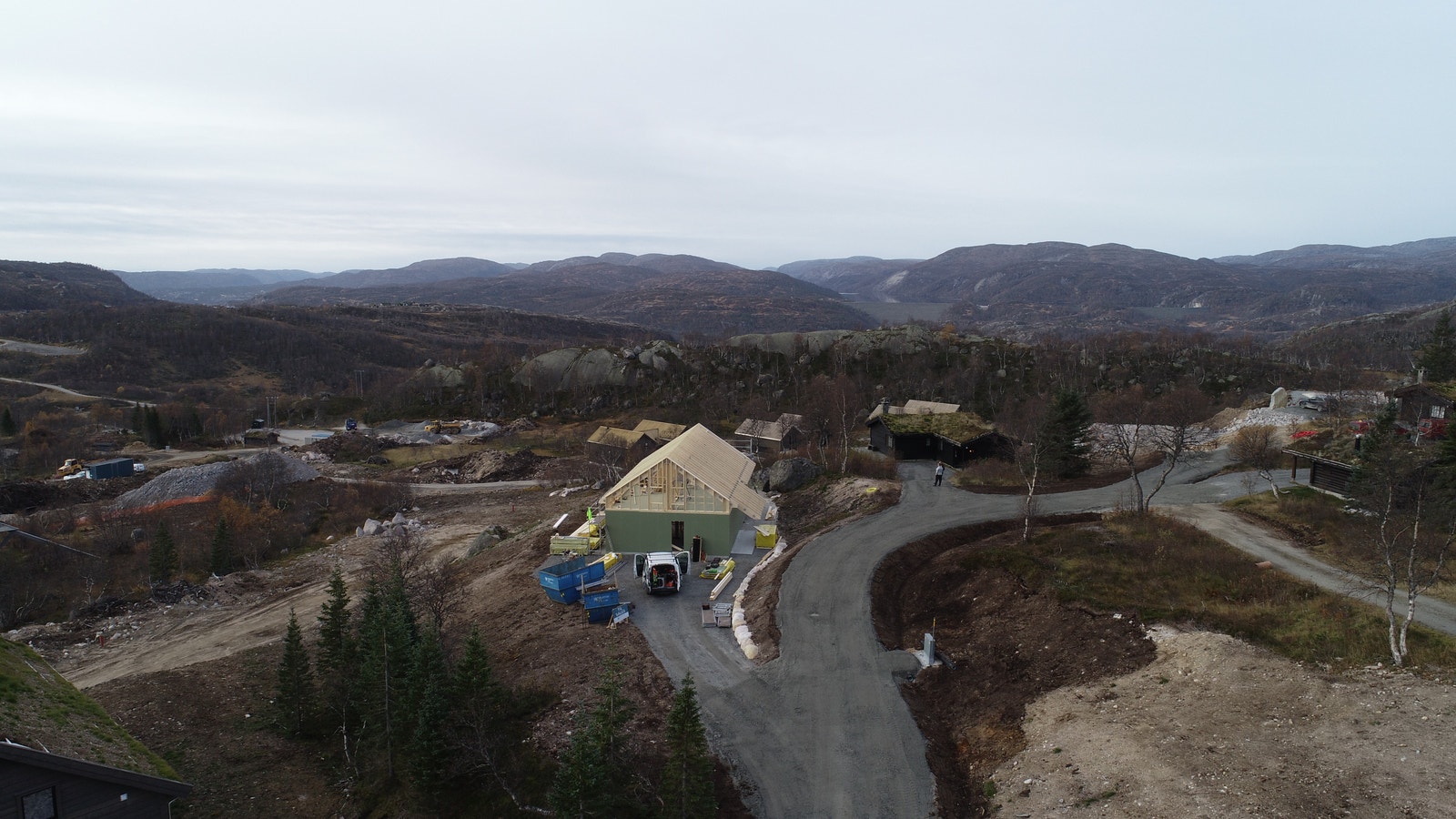 hytte under oppføring Galleribilde