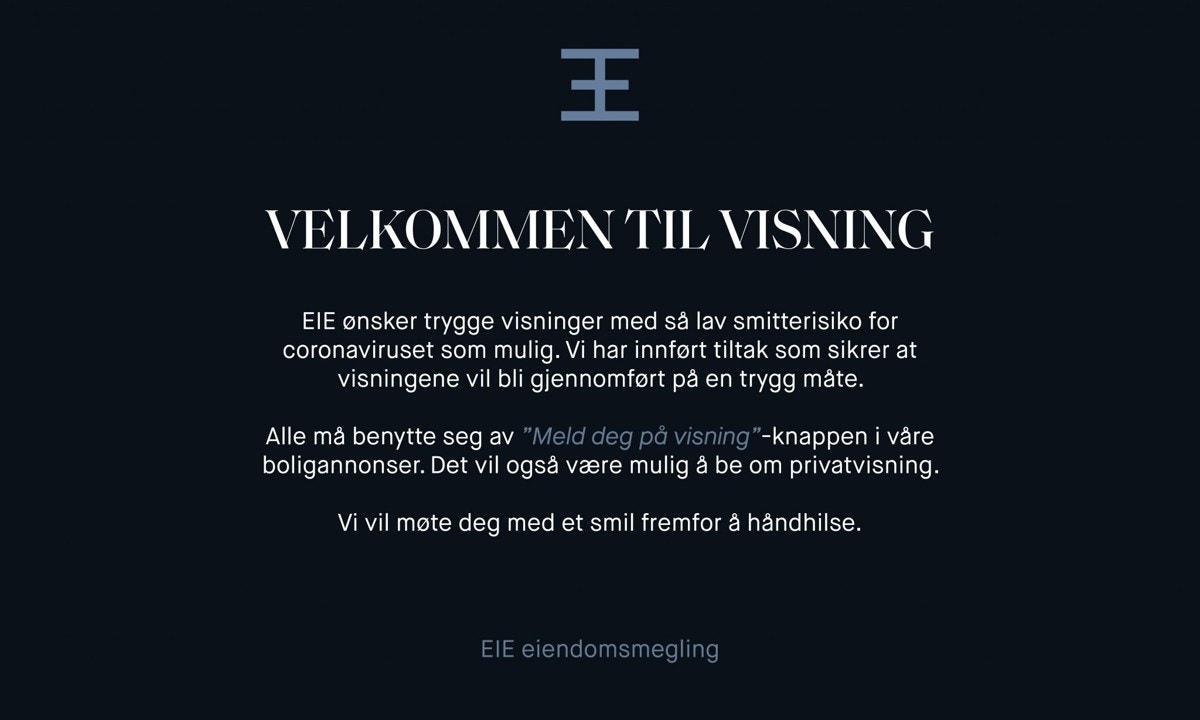 Vi ønsker velkommen til trygge visninger. Kontakt megler for privatvisning! Galleribilde