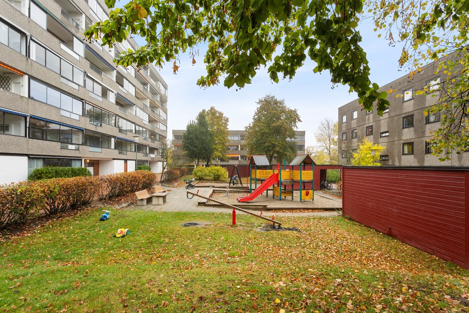 Borettslaget har meget hyggelige fellesområder for store og små. Galleribilde