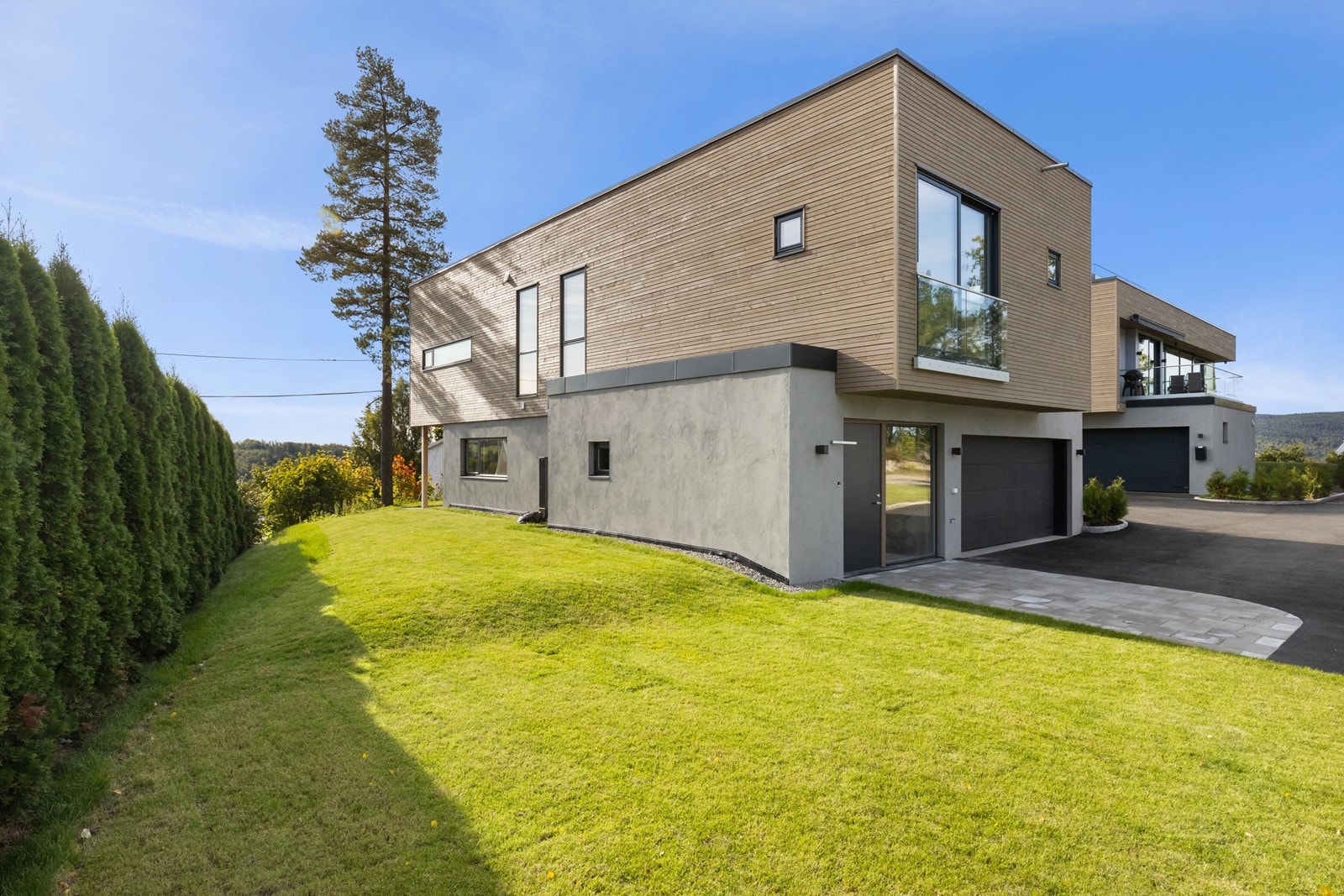 Skjermet hage med robotklipper Galleribilde