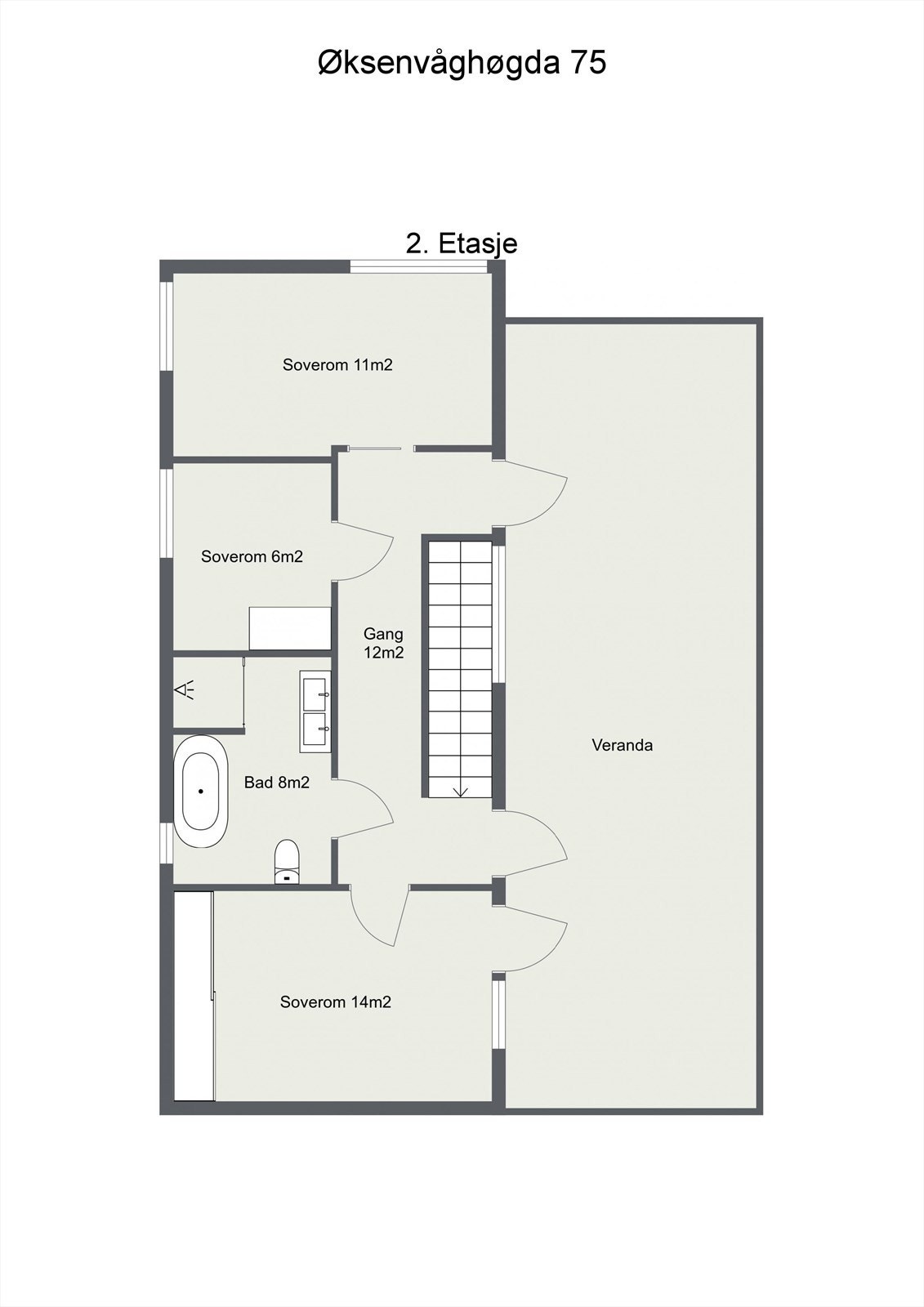 Plantegning 2. etg Galleribilde