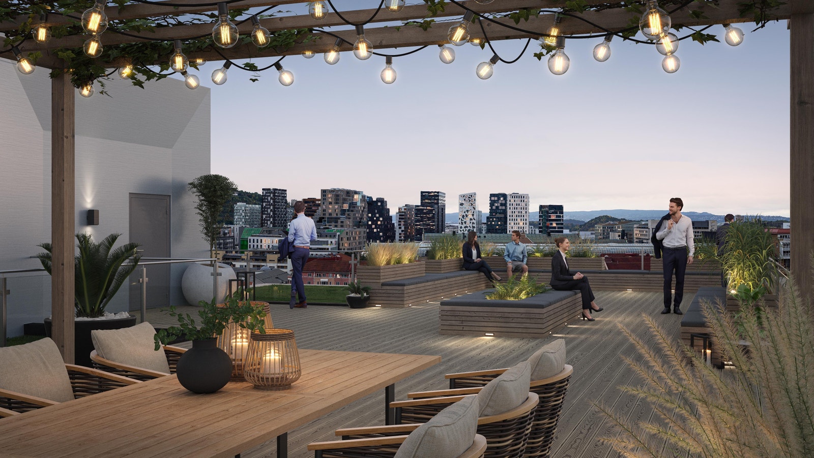 Felles takterrasse med fantastisk utsikt over Oslo Galleribilde