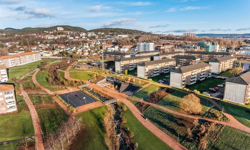 Bjerkedalen med restaurant Paviljongen Galleribilde