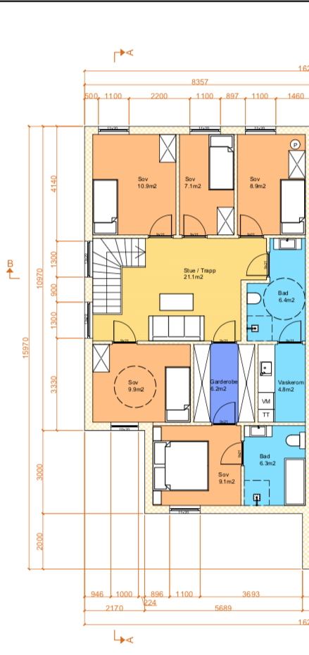Plantegning - 2. etasje. Galleribilde