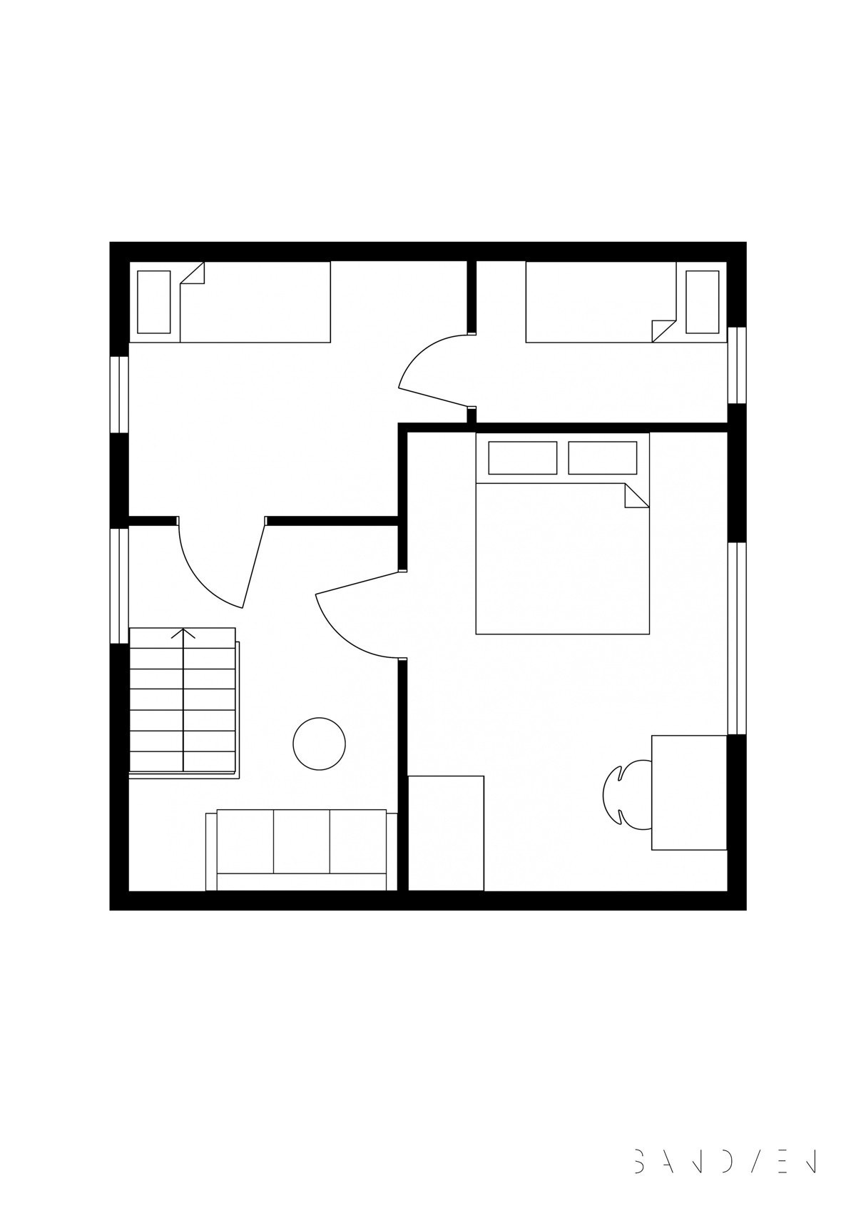 Plantegning loft. Galleribilde