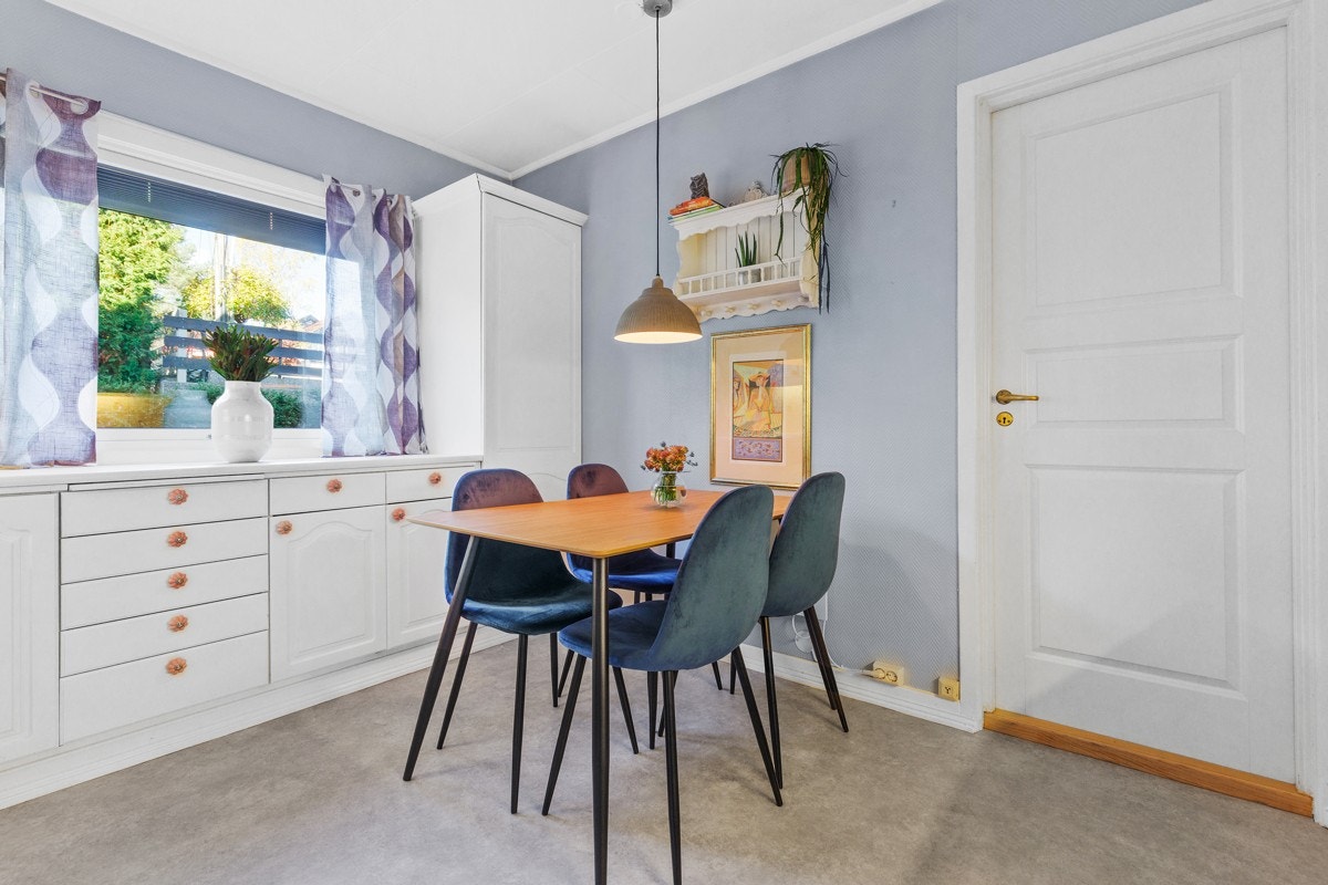 Hvitevarer er integrerte og består av induksjonstopp, stekeovn og oppvaskmaskin Galleribilde