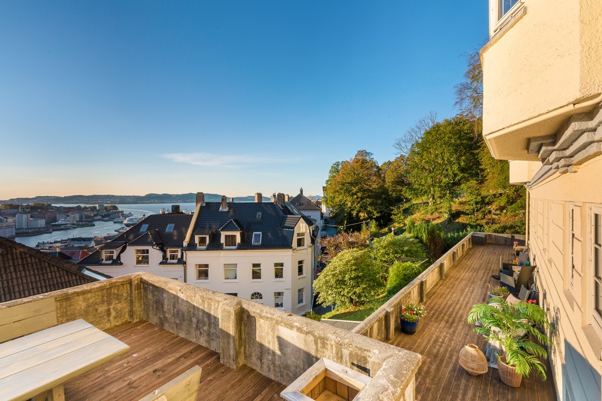Felles uteplass med 2 nivåer. Galleribilde