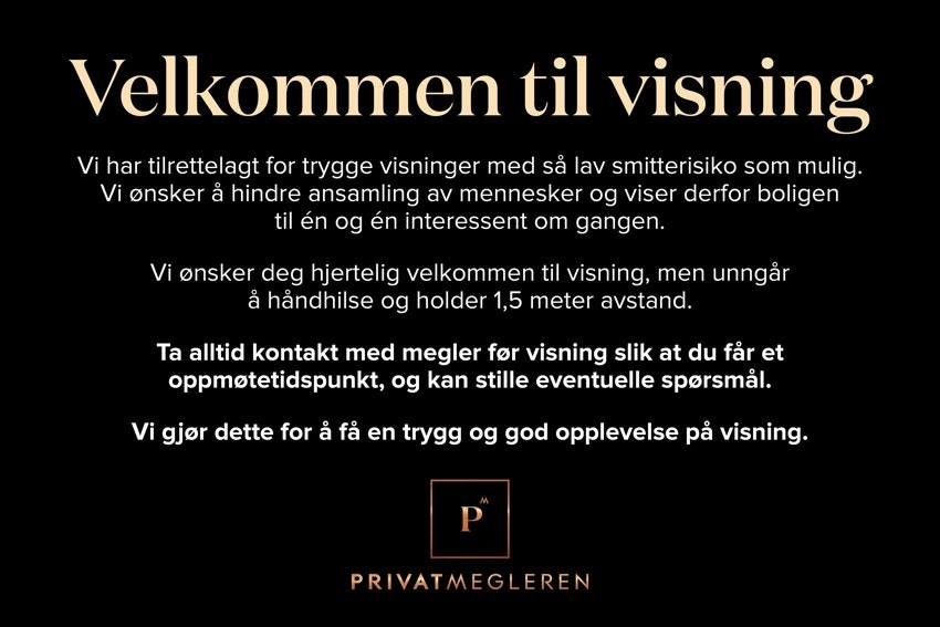 Husk å meld deg på visning. Galleribilde