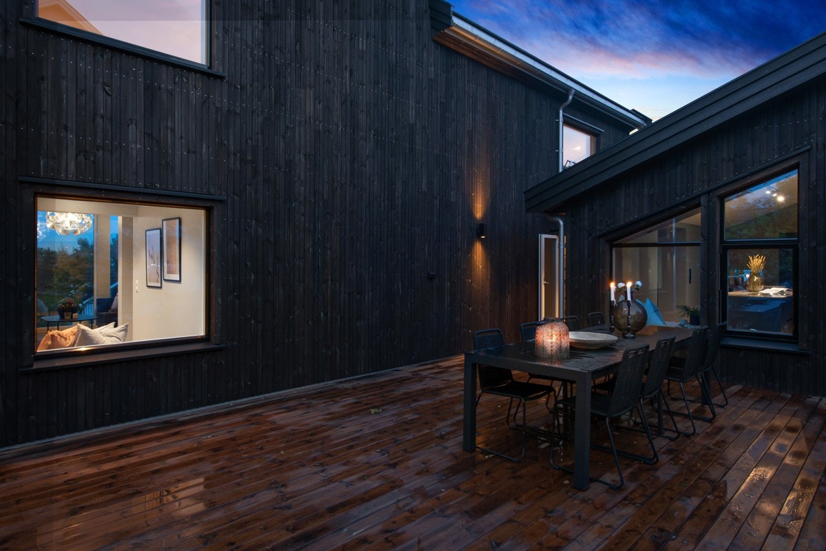 Her er det blandt annet god plass til et utebord. Galleribilde
