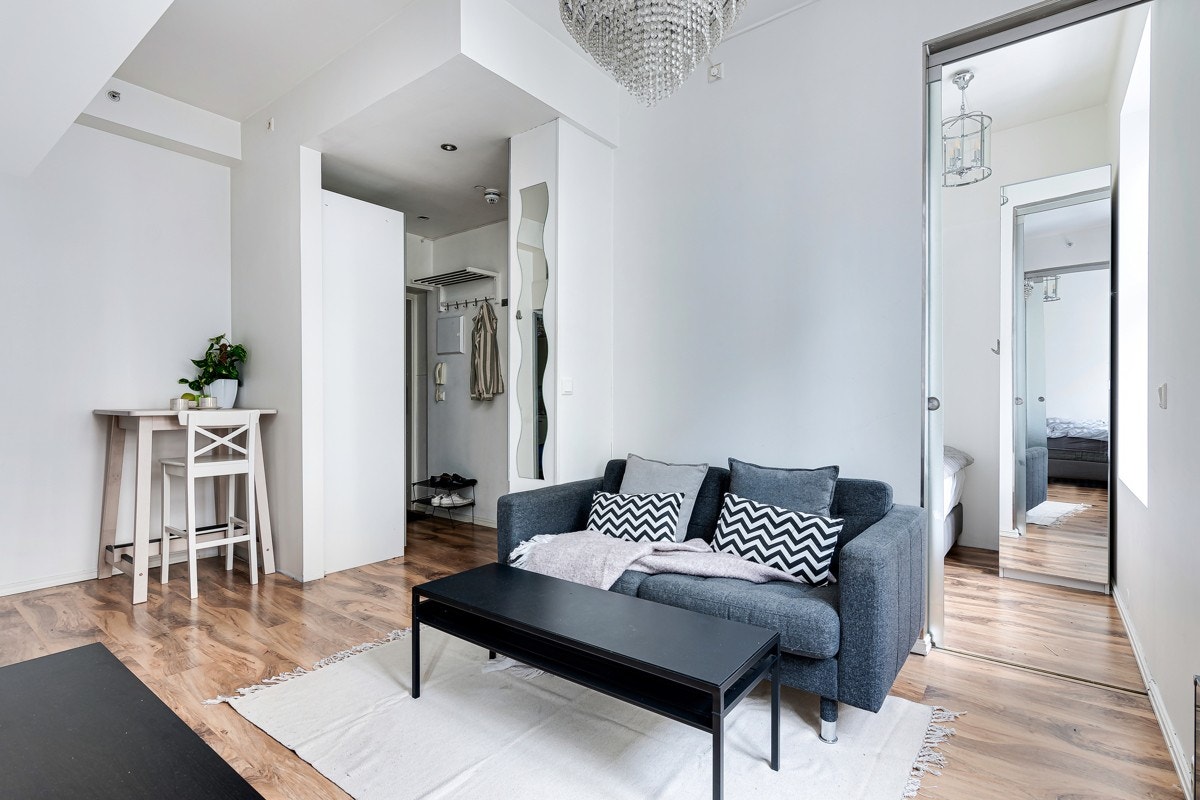 Meget effektiv og god planløsning, generøs takhøyde og lekre detaljer Galleribilde