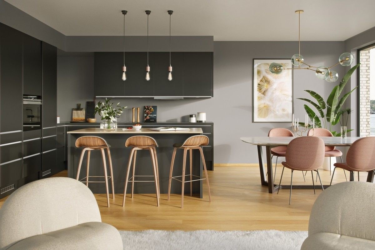 Kjøkkeninnredningen leveres fra Drømmekjøkkenet (illustrasjonsfoto). Galleribilde