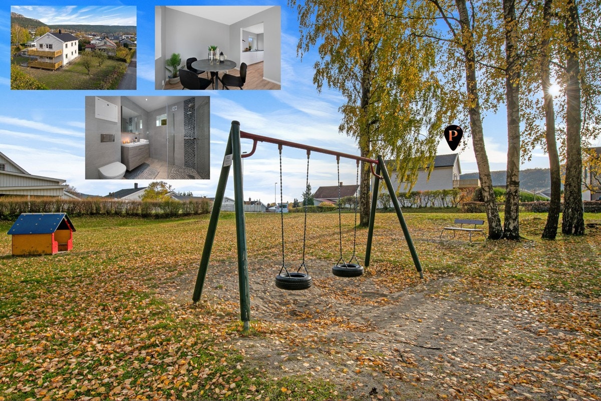 Ellers er det flere lekeplass, lysløype, skiløyper og treningssenter i området. Galleribilde