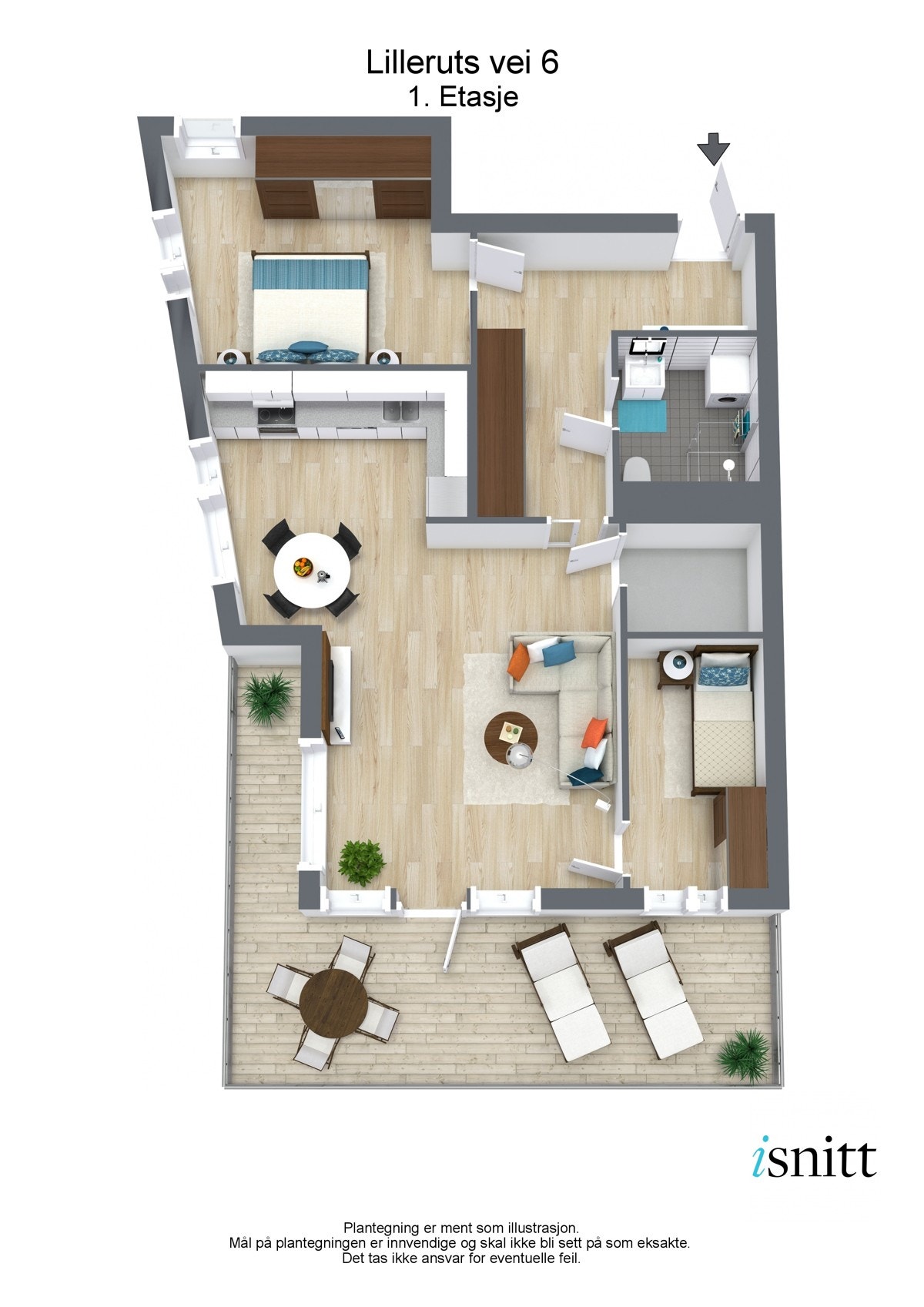 Plantegning 3D Galleribilde