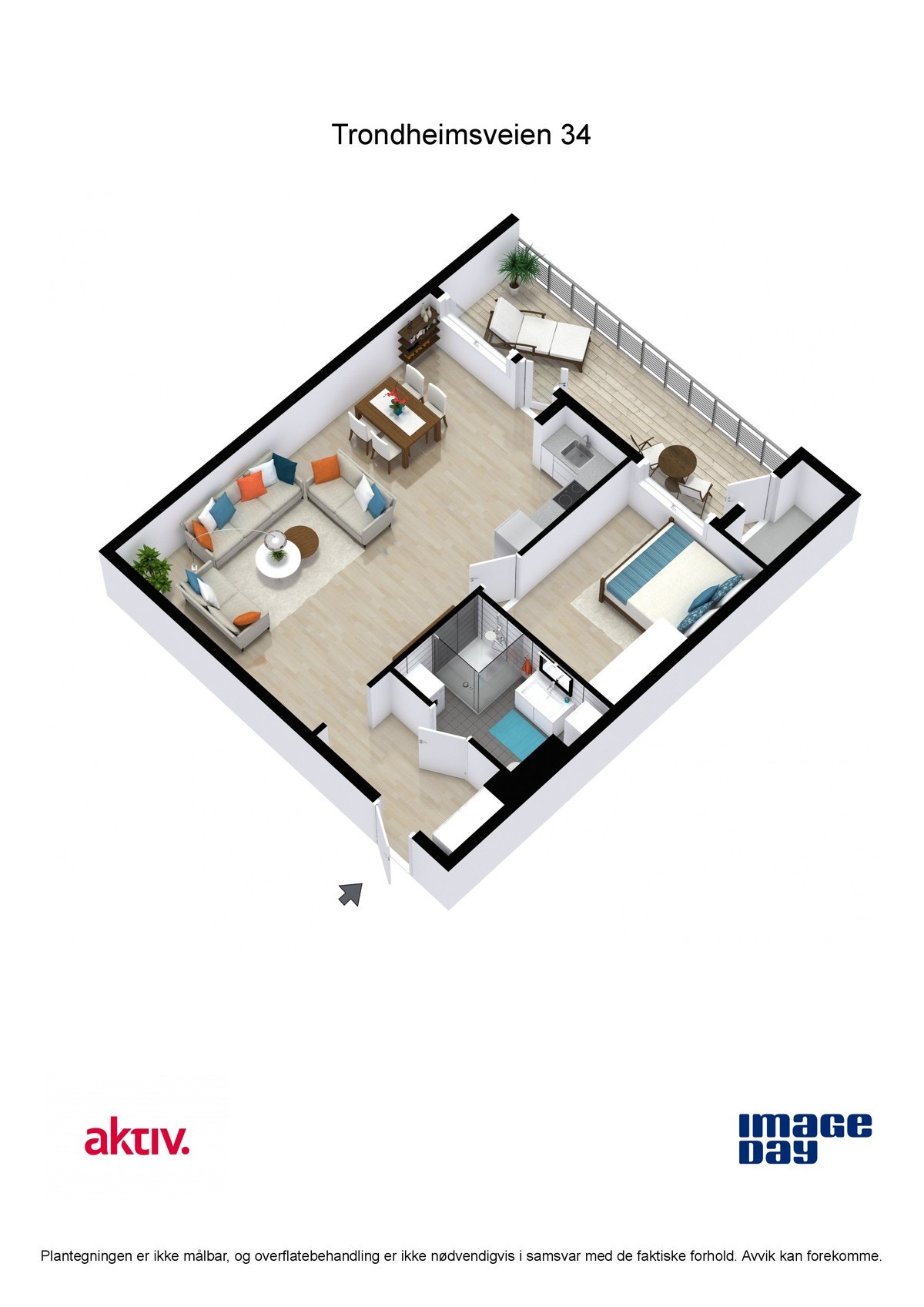 3D plantegning Galleribilde