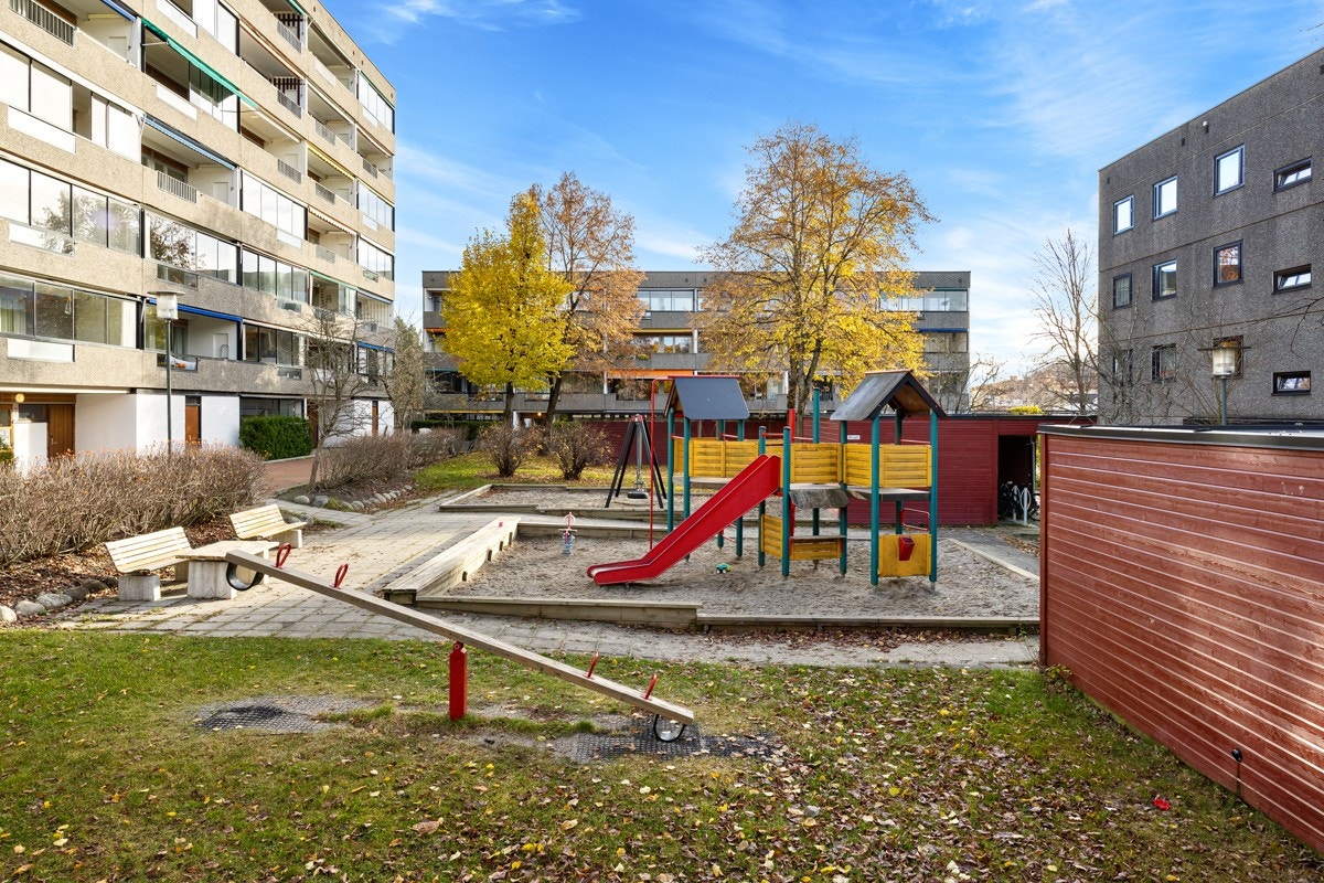 Sosialt, trivlig tun for store og små i borettslaget Galleribilde