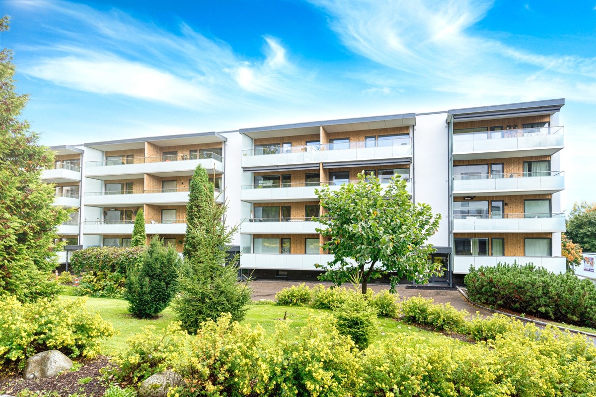 Borettslagets fasader er nylig rehabilitert. Galleribilde