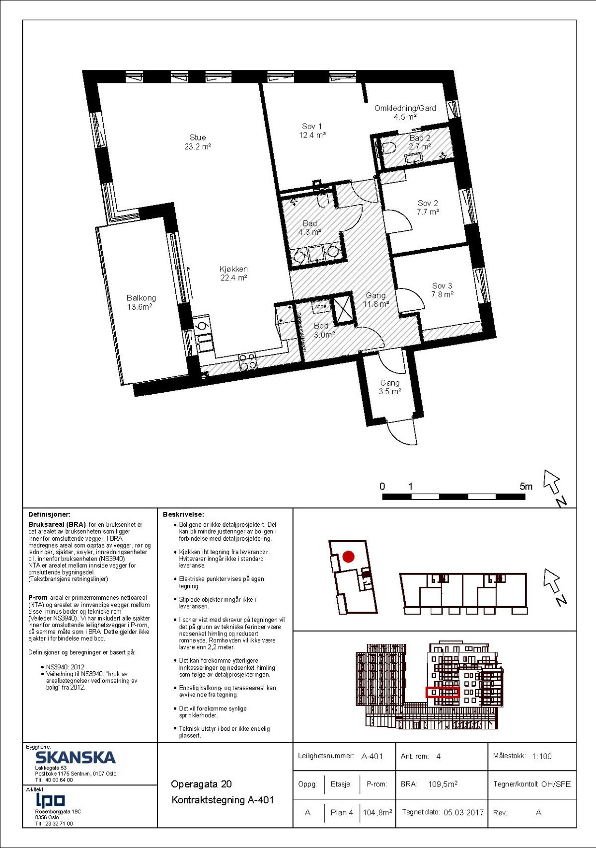 Plantegning seksjon 4. Galleribilde