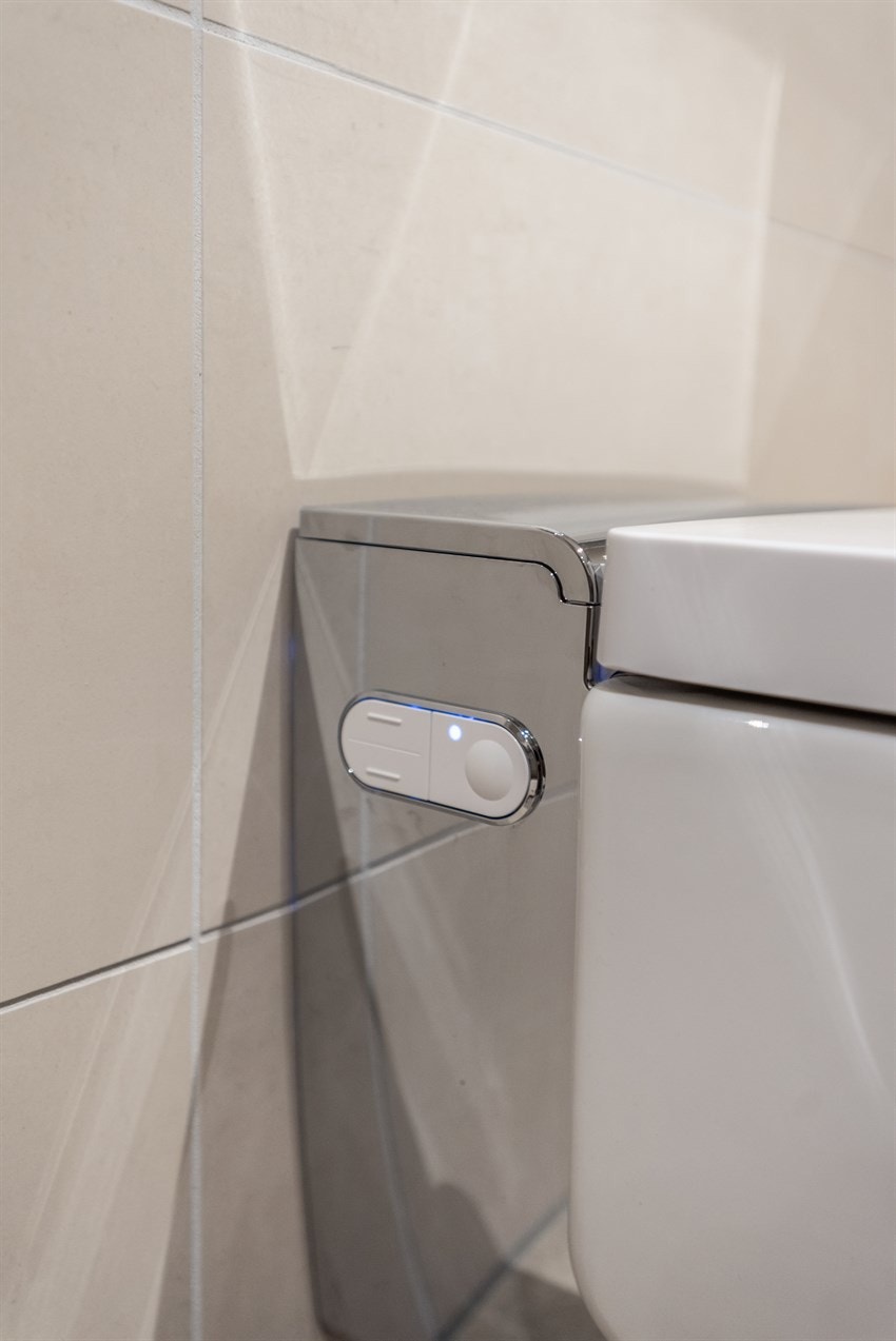 Det er påkostede hvite toaletter fra Geberit Mera, toppmodellen innen Aquaclean. Galleribilde