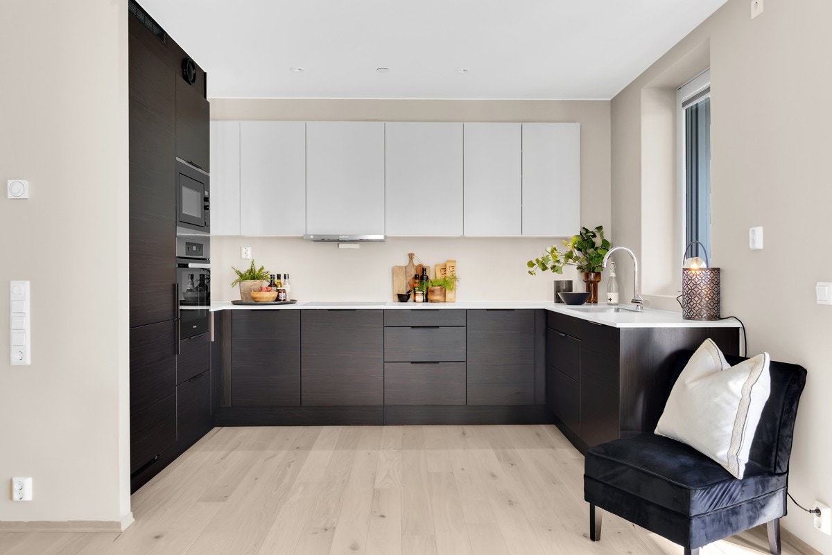 Lekkert kjøkken levert av HTH. Galleribilde