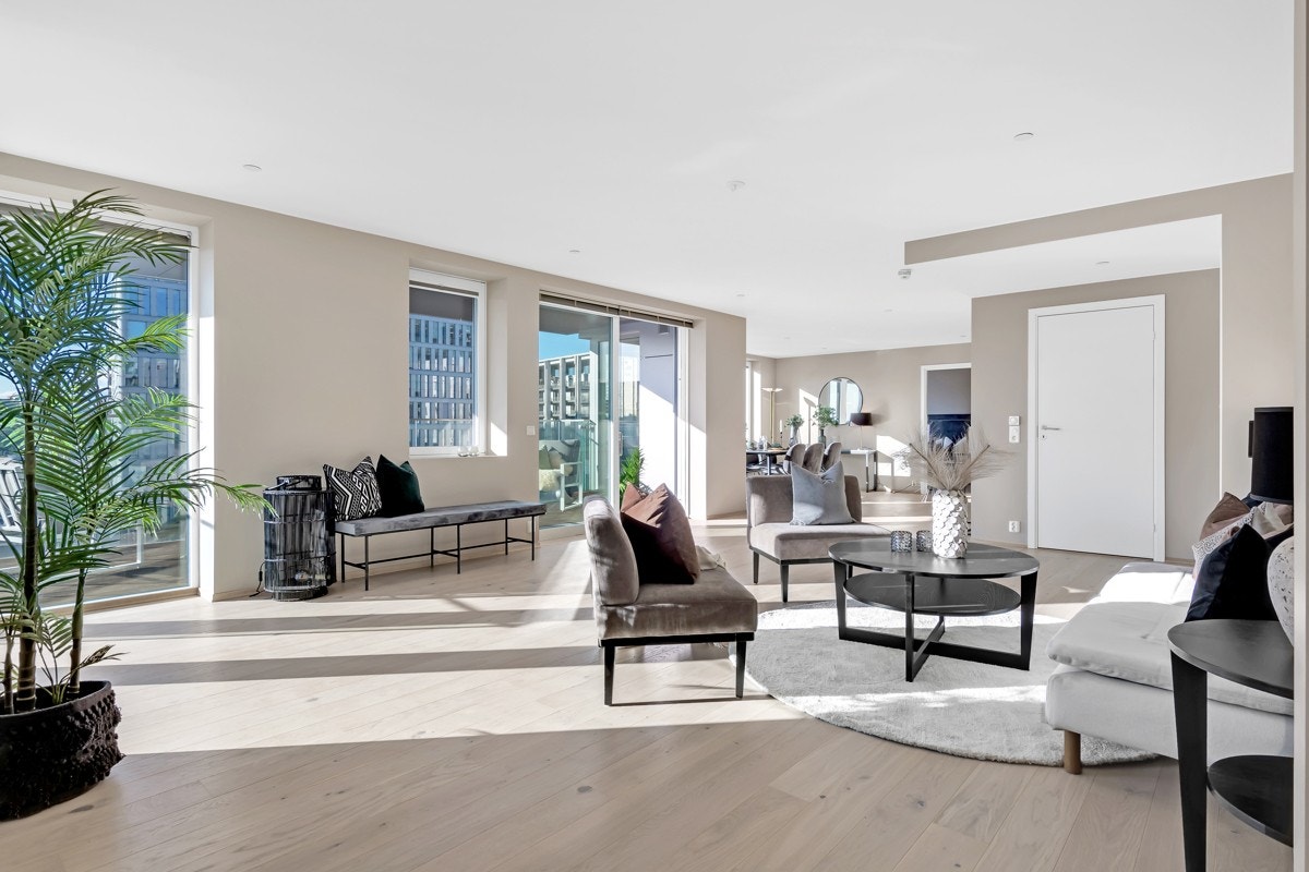 Stuen har mange møbleringsalternativer. Galleribilde