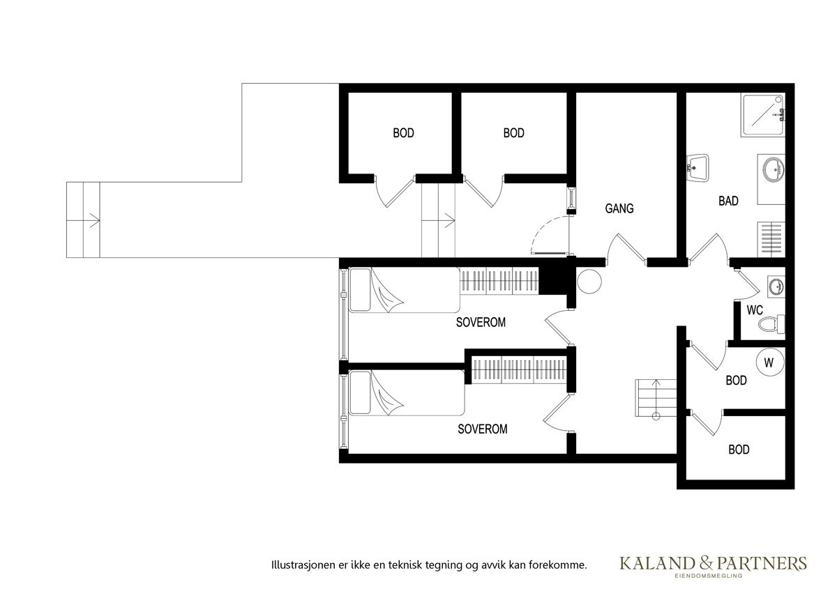 Plantegning 1. etasje - 2D Galleribilde