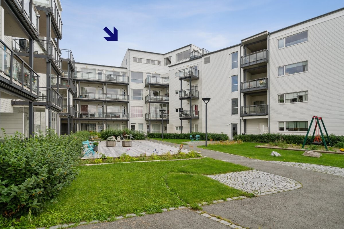 Ditt nye hjem ligger i toppetasjen uten innsyn og skjermet for trafikkstøy